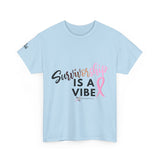 Survivorship Tee with Lift as We Climb on Sleeve