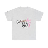 Survivorship Tee with Lift as We Climb on Sleeve