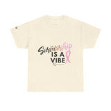 Survivorship Tee with Lift as We Climb on Sleeve