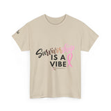 Survivorship Tee with Lift as We Climb on Sleeve