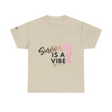 Survivorship Tee with Lift as We Climb on Sleeve