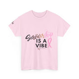 Survivorship Tee with Lift as We Climb on Sleeve