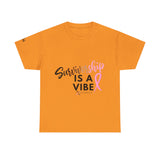 Survivorship Tee with Lift as We Climb on Sleeve