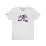 If You're Reading This, I Beat Breast Cancer Unisex Jersey Short Sleeve Tee