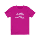 If You're Reading This, I Beat Breast Cancer Unisex Jersey Short Sleeve Tee